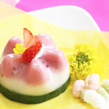 ペットボトルの底でお花スイーツ|3色豆乳寒天レシピ