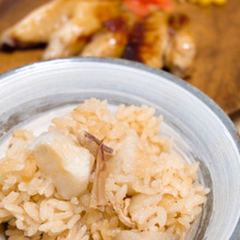 簡単☆イカの塩辛と里芋の炊き込みご飯