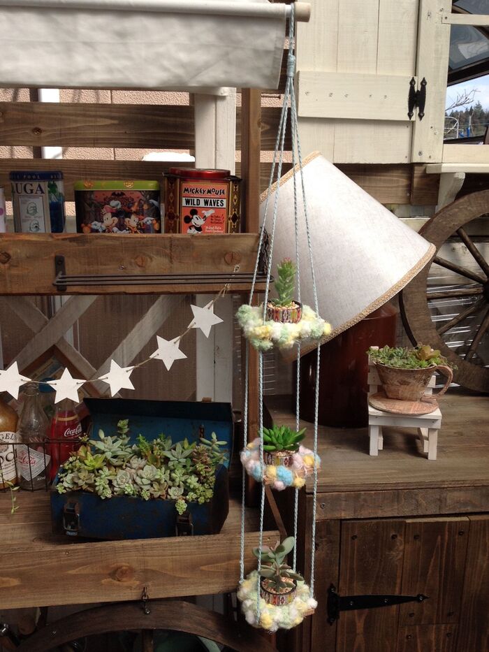 100均DIY ★春色ハンギングプランター!★Part2