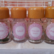 ダイソーのラベル用紙で自分好みの調味料ラベルを♡