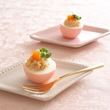 すし酢とラディッシュで簡単♪桜色ゆで卵の甘酢漬け