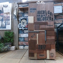 リユースDIY!すのこリメイクゴミ箱に廃材デコレーション♪