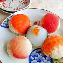 カラフル♪ひとくち手まり寿司