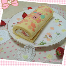 お雛様をデコロールで♡可愛いシンプルロールケーキ♡