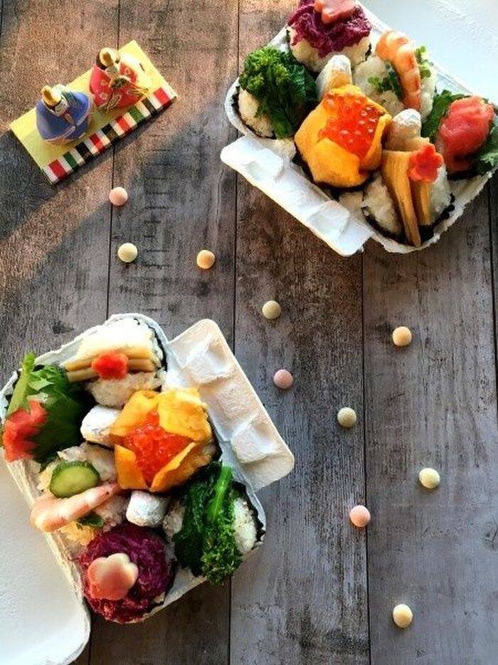 ひな祭りのランチ♪ぱっかんお寿司弁当