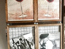 100均ブリキ&メッシュフレームと廃材で簡単DIY&デコパージュ❣️