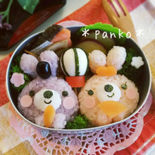 ひな祭り♪キャラ弁基本のうさぎでおひな様のお弁当