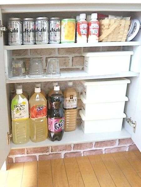 カウンター下収納★端材で棚のちょい足しと見直しでスッキリ