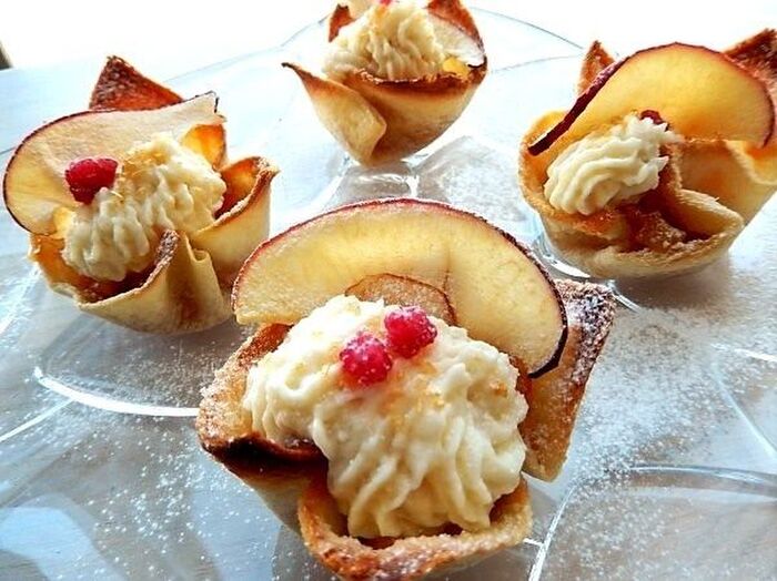 食パンで作るかわいい❤リンゴのタルト