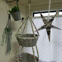 春色ヤーン1玉で2wayに使えるかご収納