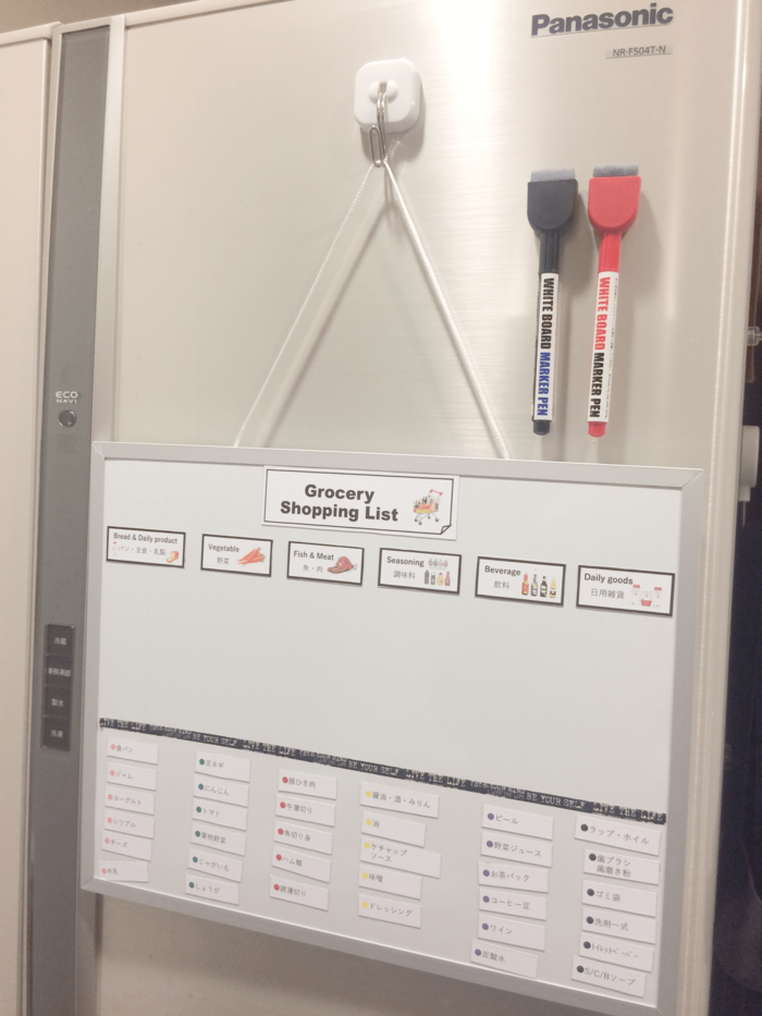 もうスーパーで迷わない☆私のお買い物ボード