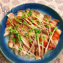 レンジで10分♡肉巻きエリンギのおろしポン酢