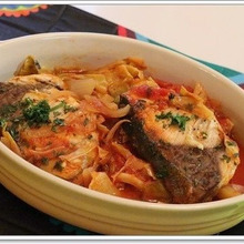 オレガノで♪鯖のトマトソース煮込み☆