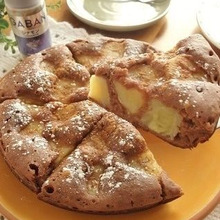 バリっ&ふんわり&トロ~リ♪シナモンバナナ 蒸し揚げパンケーキ