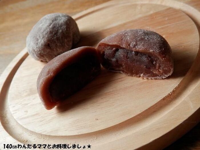 電子レンジで簡単★もちもちココア大福