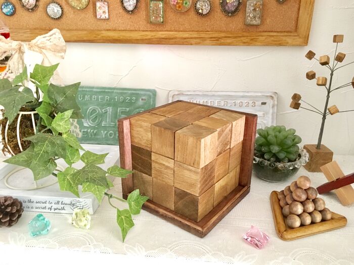 100均木材で作る*子供も喜ぶウッドパズル☆