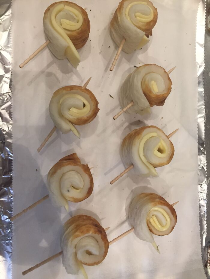 くるくると巻きます