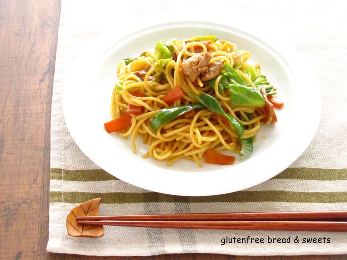 小麦不使用米粉麺で☆アレルギーっこもOKな焼きそば