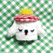 空き容器&毛糸で犬の小物入れをハンドメイド