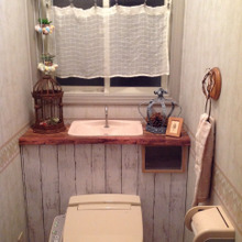 突っ張り棒✖️カラーボード✖️リメイクシートでタンクレス風トイレDIY!