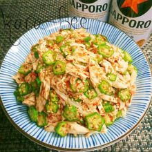 ダイエットに♡ささみと長いものネバネバおかか和え
