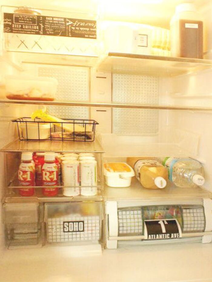 不満だらけの冷蔵庫の奥行きを利用♪