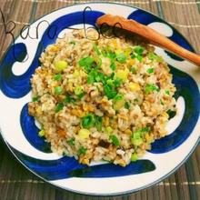 旨味たっぷり♡にんにくオイスター茄子チャーハンレシピ