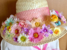 100均の麦わら帽子でイースターボンネット作り♪