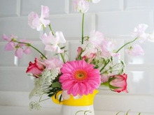 マステde裏技!少量のお花をふわっ♪とアレンジする方法☆春のイースターフラワーアレンジに♪