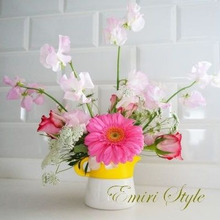 マステde裏技!少量のお花をふわっ♪とアレンジする方法☆春のイースターフラワーアレンジに♪