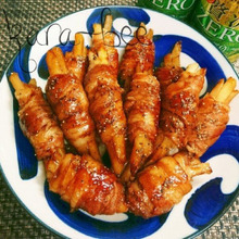 お弁当にも◎肉巻きポテトのバターソース照り焼き