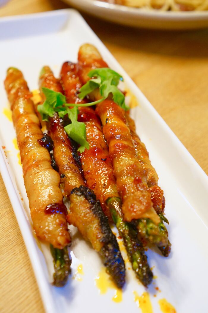 ビールが進む!ピリ辛肉巻きアスパラのレシピ