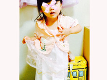 100均カフェカーテンを子供服にリメイク!200円でプリンセスワンピ!