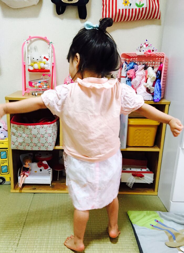 後ろ姿はこんな感じでーす!