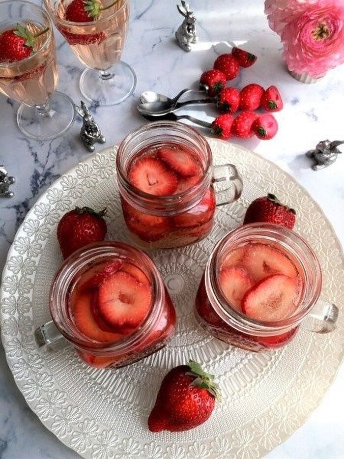 大人のいちごゼリー♪スプマンテ風味