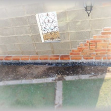 【ステップ12】自作コの字レンガとスライスレンガを使った壁面装飾編!《塗り壁フェンスDIY!》