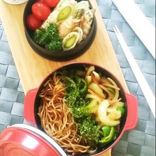 自分弁当で分かる美味しいお弁当♪焼きそばの詰め方&盛り付け方