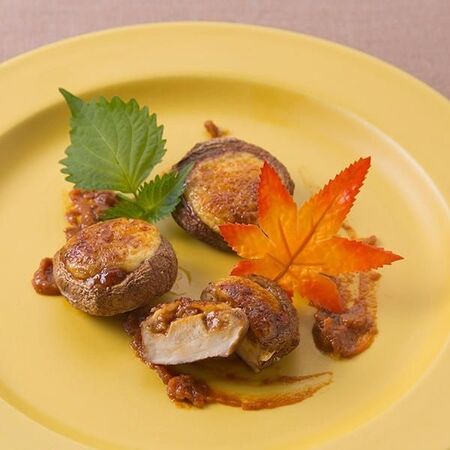 肉みそ椎茸のマヨぽん焼き♪
