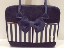 100均ポーチ大胆使いで、バスマットバッグを大人デコ《デコレーション編》