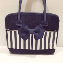 100均ポーチ大胆使いで、バスマットバッグを大人デコ《デコレーション編》