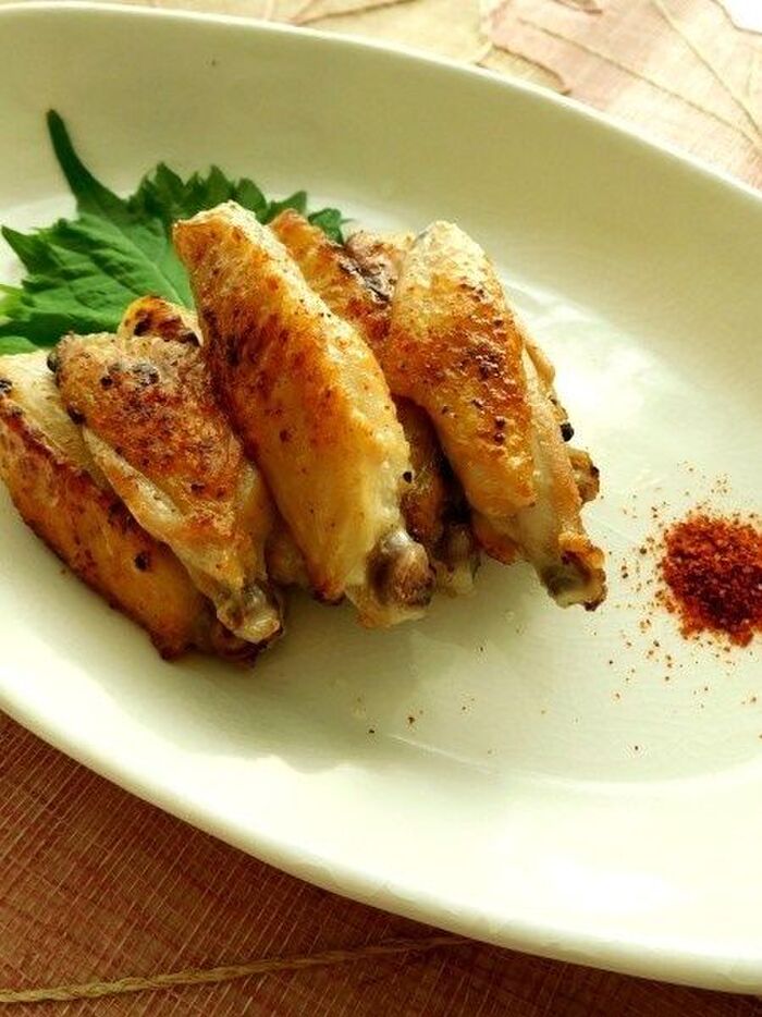 パリッと手羽中焼き!こぶ茶風味