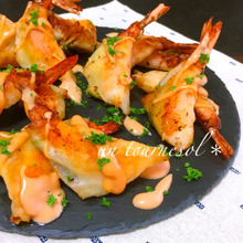 お弁当にオススメ♪免疫力アップ効果!アスパラえび春巻き