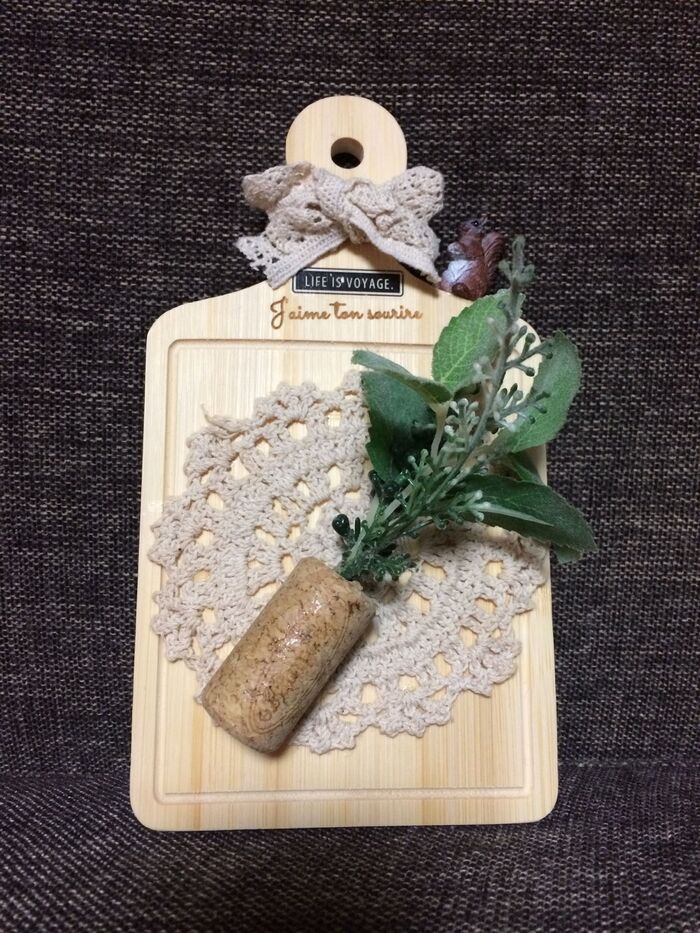 ⌘ワッツのプレートで可愛らしいフレンチ風壁掛け⌘