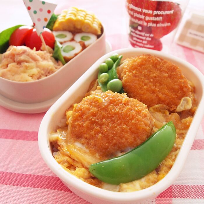 新生活応援!かんたんお弁当レシピ「チキンカツの親子丼風弁当」
