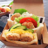 新生活応援!かんたんお弁当レシピ「明太マヨチキンのポケットサンド弁当」