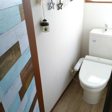 トイレDIY☆ドア&床プチリフォーム+壁デコ♡