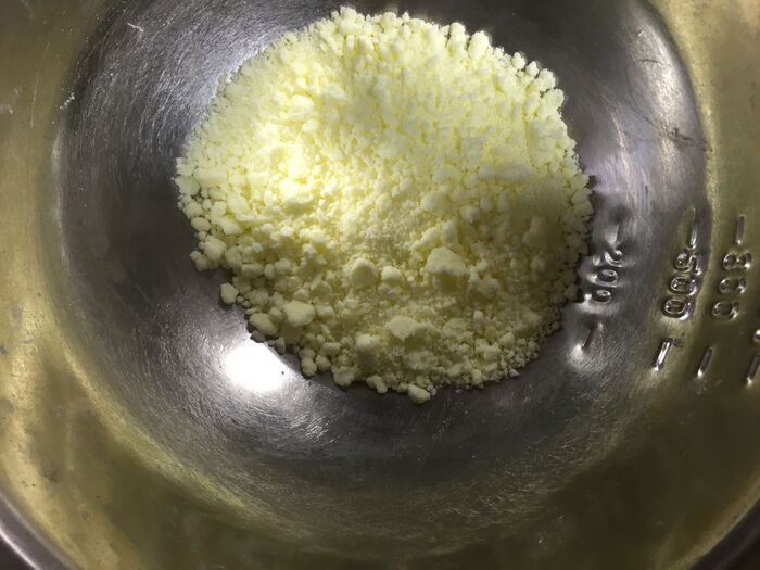 しっとりした粉の完成!