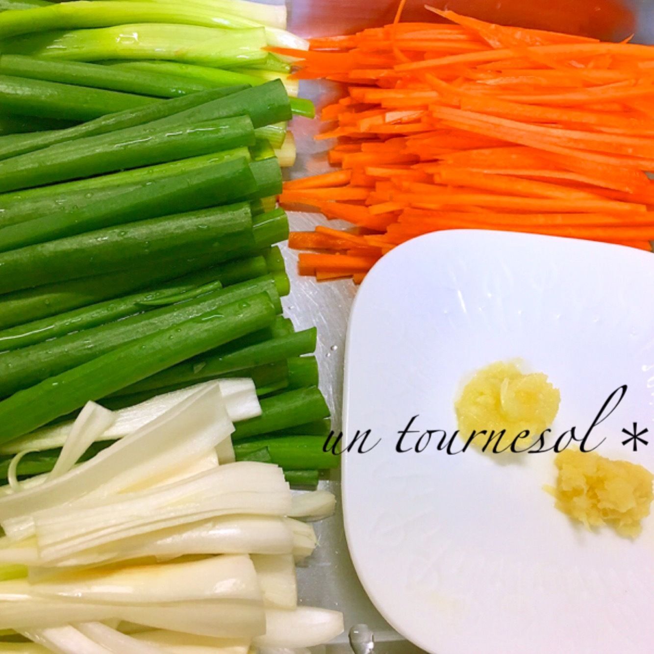 ②せん切りの太さはそろえて!