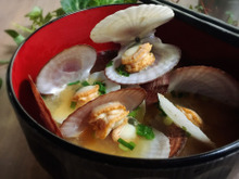 今が旬♪殻付きベビーホタテでお味噌汁