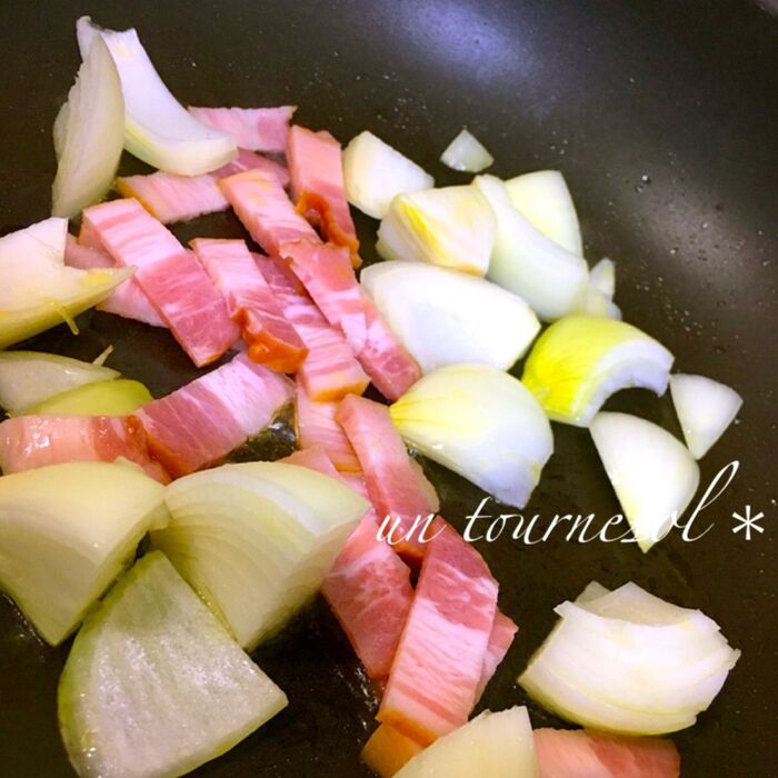 ③サッと炒めて